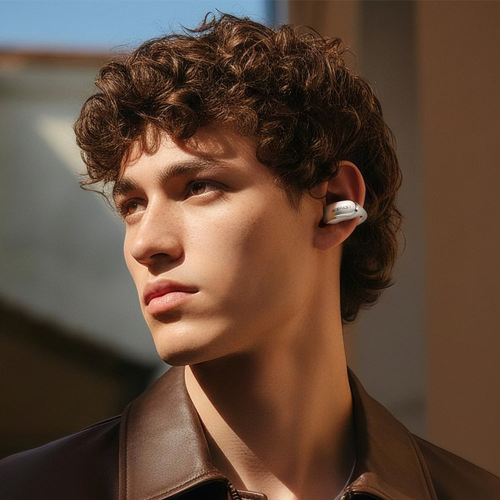 Manos libres Bluetooth Acefast Aceclip Pro, TWS, Dorado