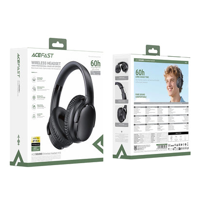 Manos libres Bluetooth Acefast H10, A2DP, Negro