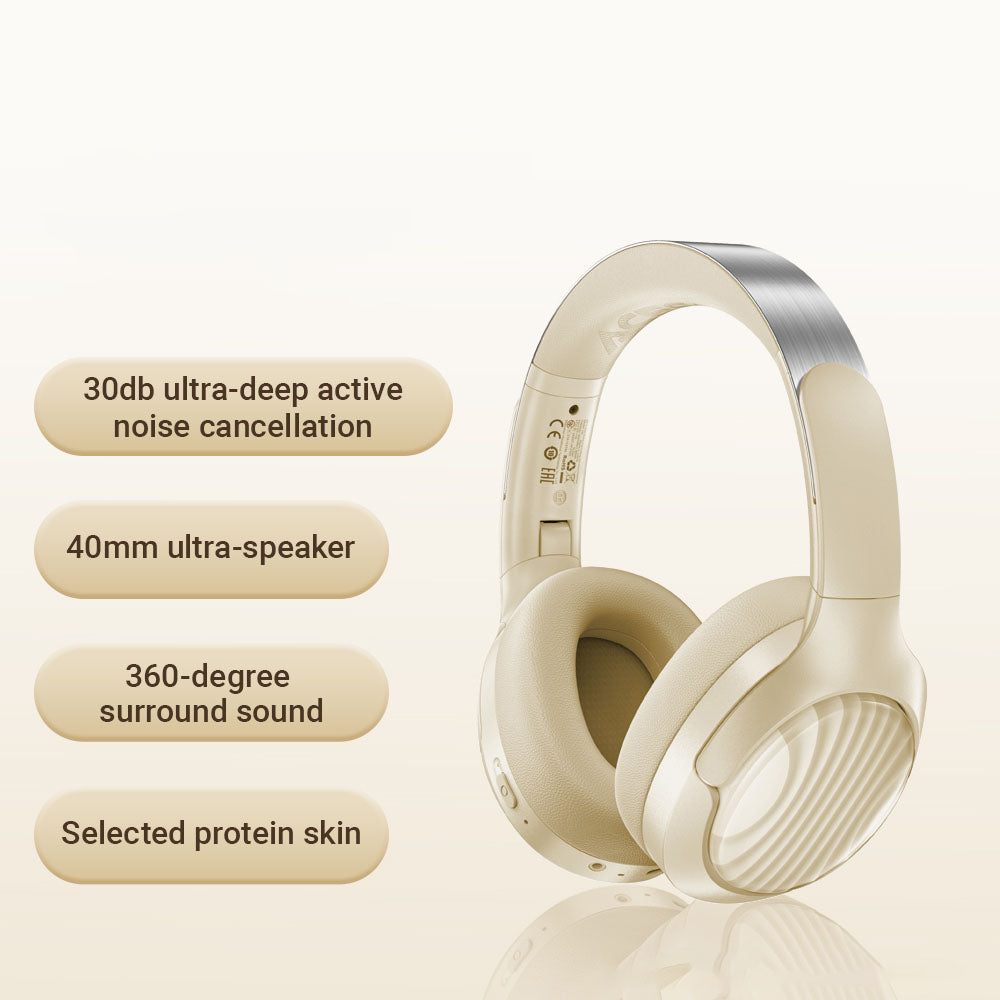 Manos libres Bluetooth Acefast H5, A2DP, ANC, Negro