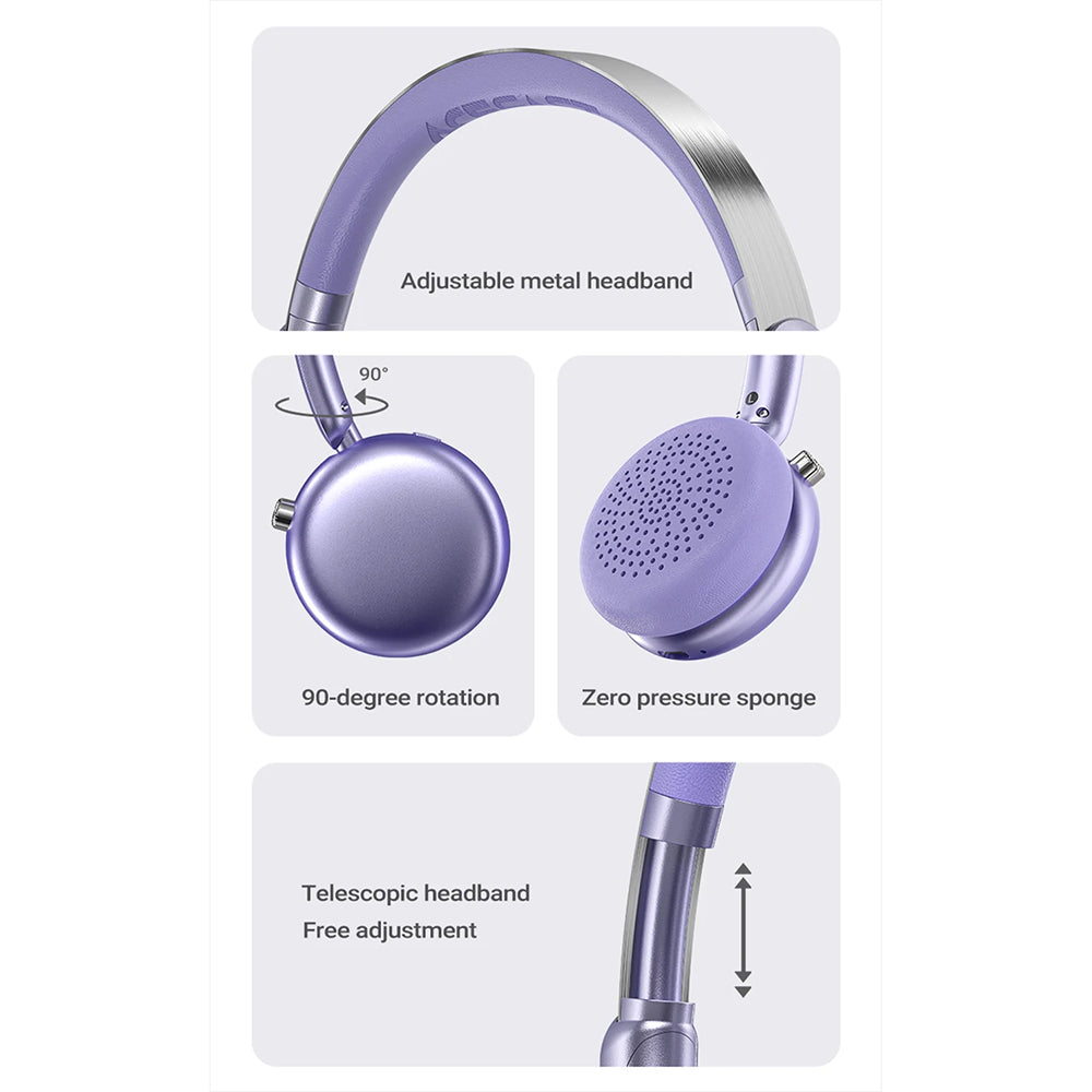Manos libres Bluetooth Acefast H8, A2DP, ANC, Mov