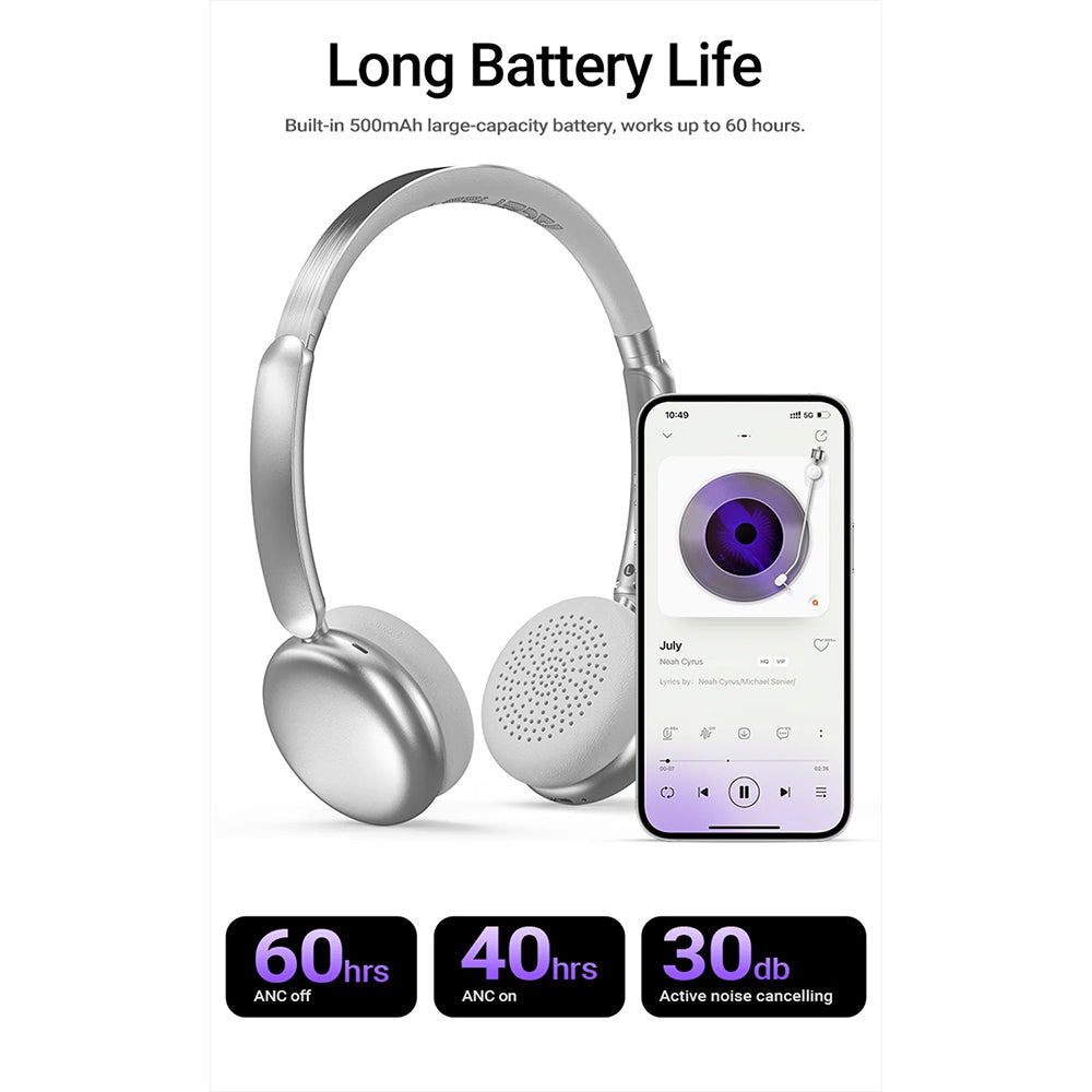Manos libres Bluetooth Acefast H8, A2DP, ANC, Mov