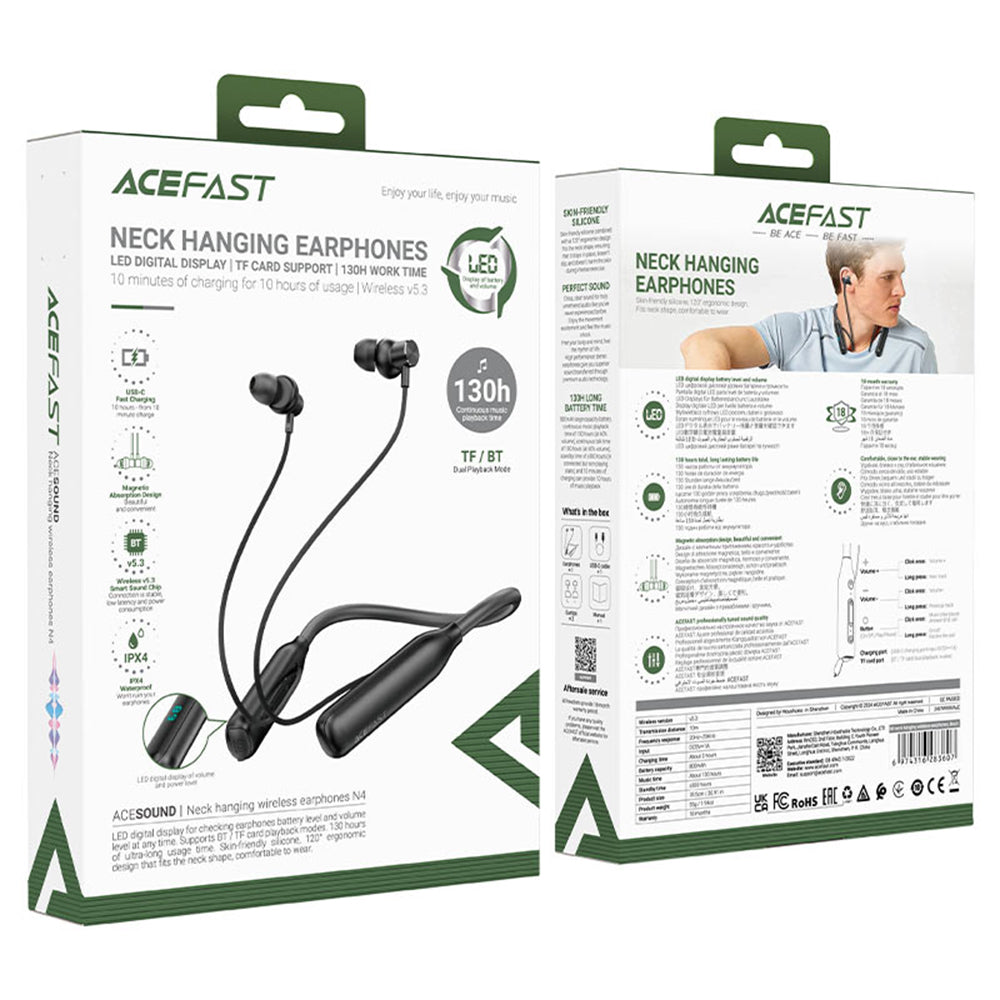 Acefast N4 Bluetooth Handsfree, A2DP, Black