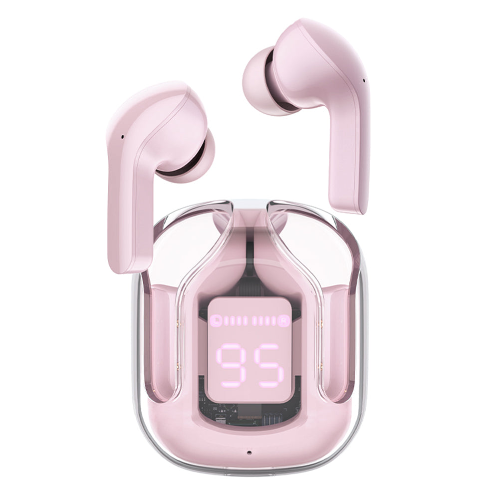 Manos libres Bluetooth Acefast T6, TWS, Rosa