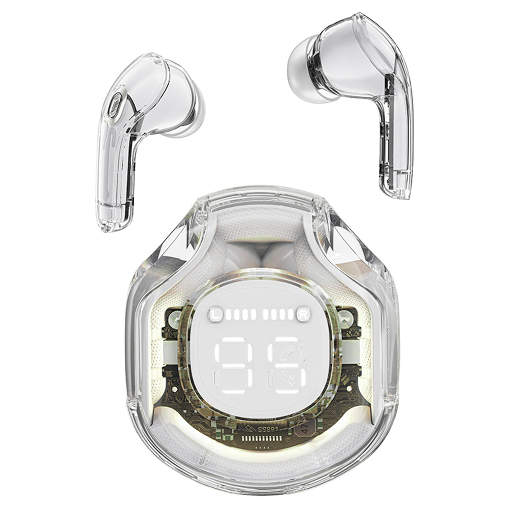 Manos libres Bluetooth Acefast T8, TWS, Blanco