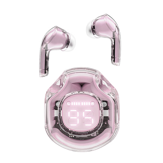 Manos libres Bluetooth Acefast T8, TWS, Rosa