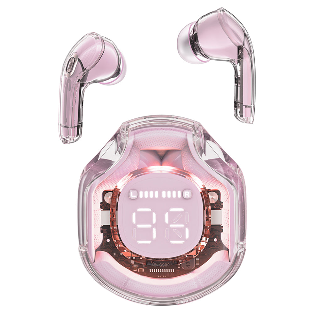 Manos libres Bluetooth Acefast T8, TWS, Rosa