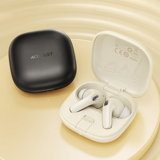 Manos libres Bluetooth Acefast W4, TWS, Beige