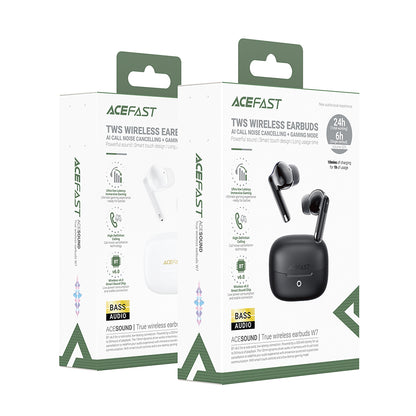 Manos libres Bluetooth Acefast W7, TWS, Negro