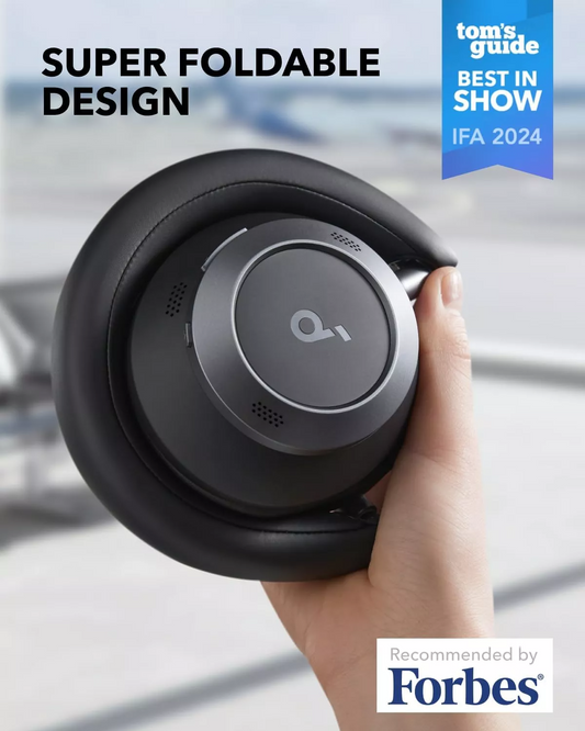 Manos libres Bluetooth Anker SoundCore Space One Pro, A2DP, ANC, Negro, Reacondicionado A3062G11