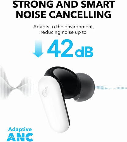 Handsfree Bluetooth Anker SoundCore P30i, TWS, ANC, Blanco A3959321