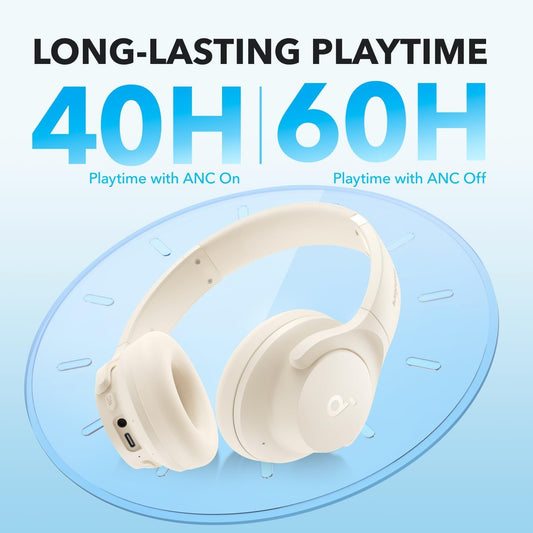 Manos libres Bluetooth Anker SoundCore Life Q20i, MultiPoint, A2DP, ANC, Blanco A3004G21