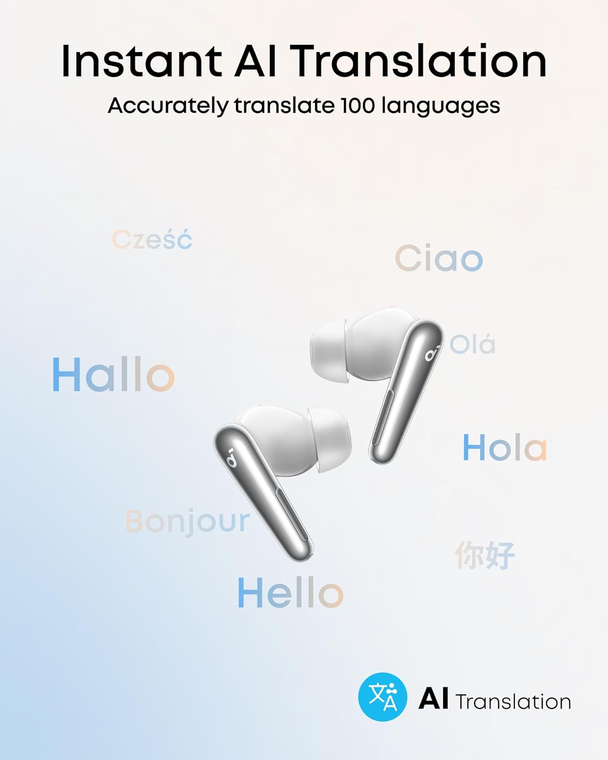 Handsfree Bluetooth Anker Soundcore Liberty 4 Pro, TWS, ANC, Blanco A3954G21