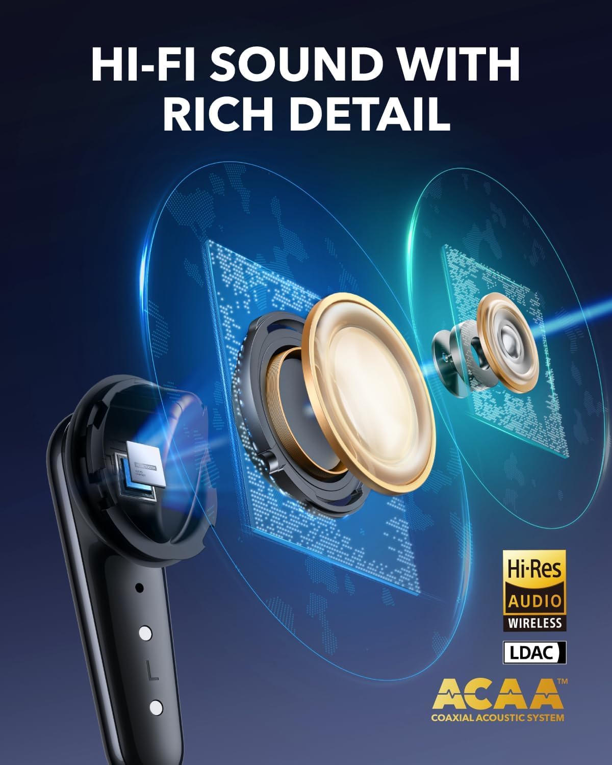 Manos libres Bluetooth Anker Soundcore Liberty 4 Pro, TWS, ANC, Negro A3954G11