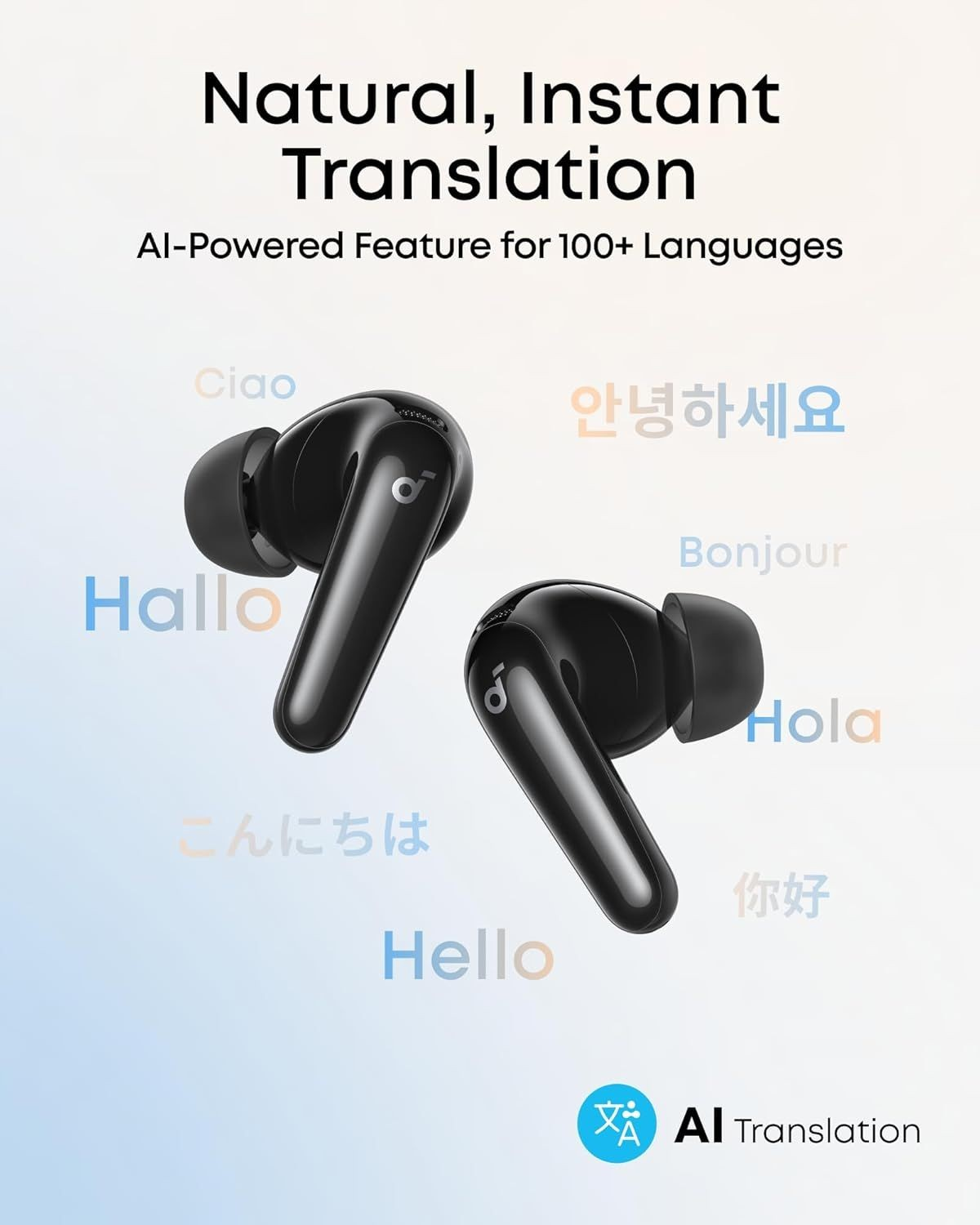 Handsfree Bluetooth Anker Soundcore R60i, TWS, ANC, Negro D1202G11
