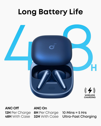 Manos libres Bluetooth Anker SoundCore Liberty 5, TWS, ANC, Azul A3957G31