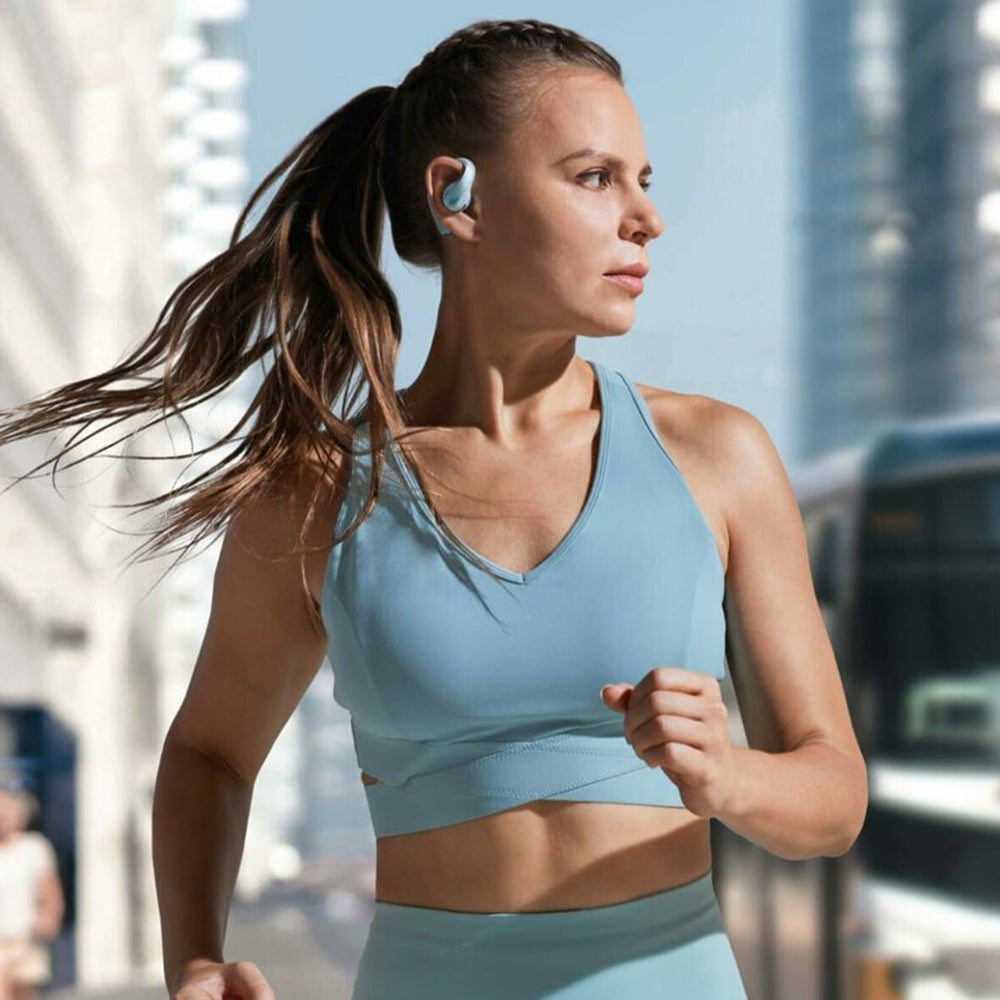 Manos libres Bluetooth Anker SoundCore AeroFit Pro, TWS, Azul A3871G61