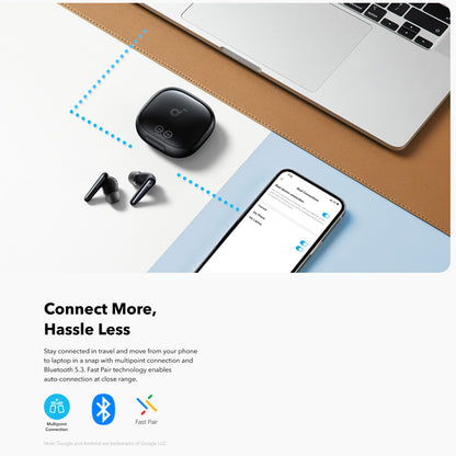 Manos libres Bluetooth Anker SoundCore Liberty 4 Pro NC, TWS, ANC, Negro A3954GF1