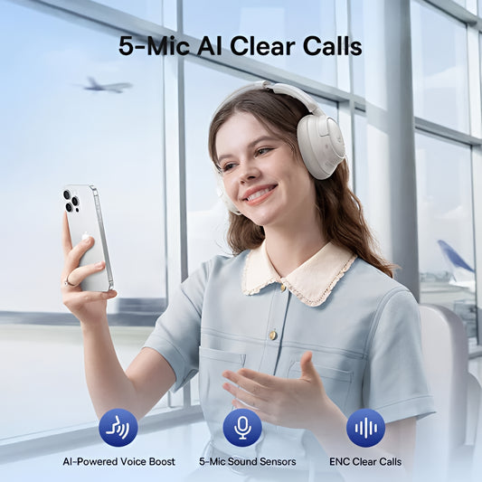 Handsfree Bluetooth Baseus Bass BH1 NC, MultiPoint, A2DP, ANC, Blanco A0203702