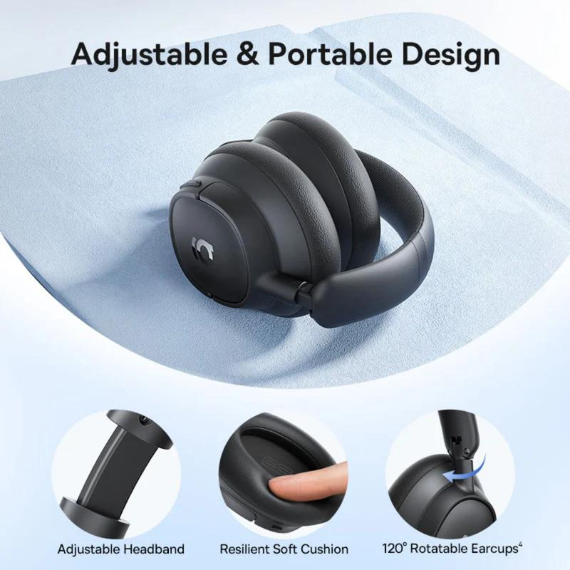 Manos libres Bluetooth Baseus Bass BH1 NC, MultiPoint, A2DP, ANC, Negro A0203703
