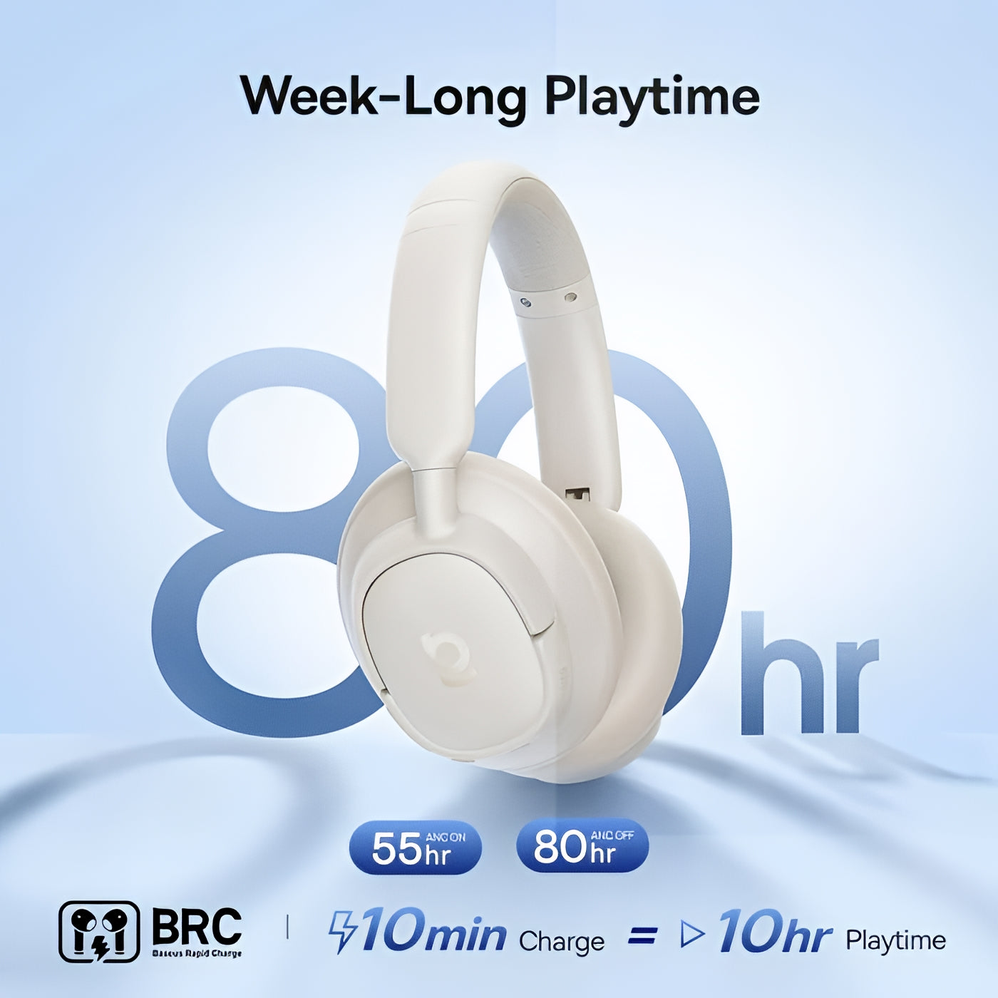 Handsfree Bluetooth Baseus Bass BH1 NC, MultiPoint, A2DP, ANC, Blanco A0203702