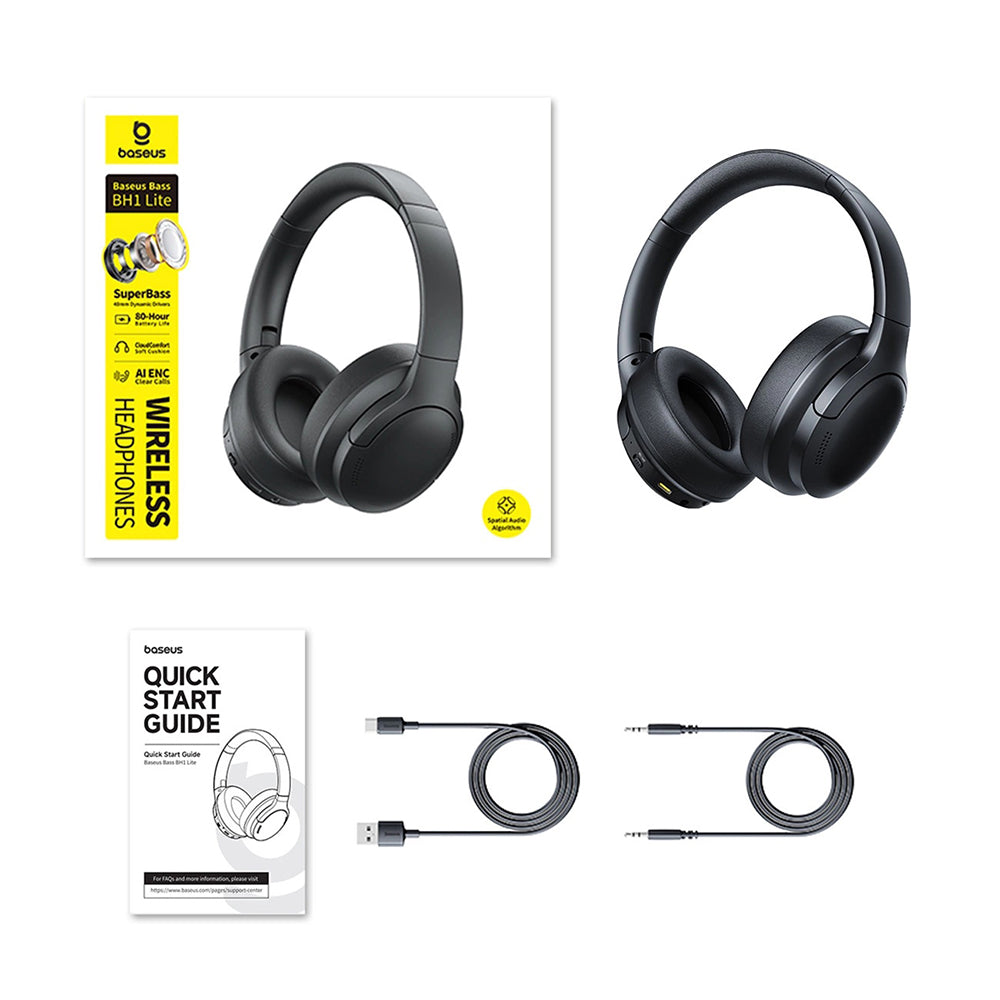 Handsfree Bluetooth Baseus BH1 Lite, A2DP, Negro A0203C00