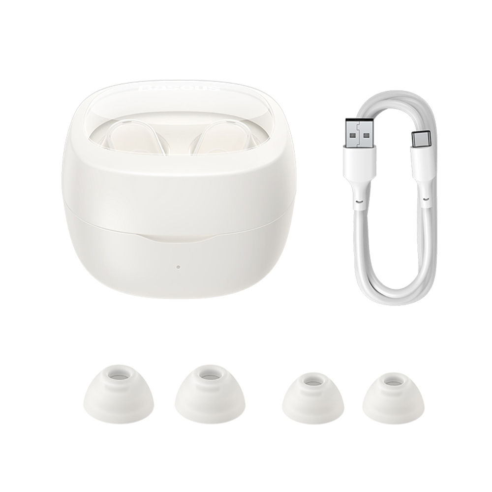 Manos libres Bluetooth Baseus Bowie WM02, TWS, Blanco, Reacondicionado NGTW370202