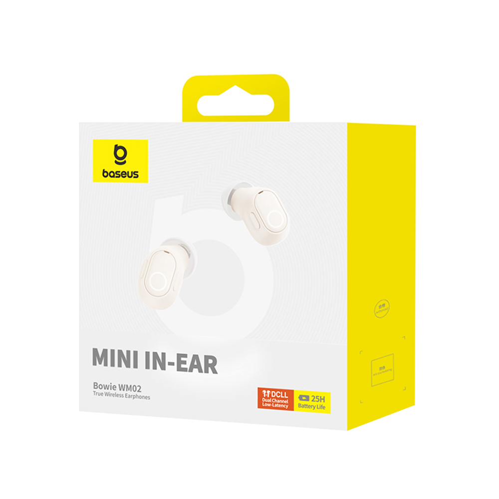 Manos libres Bluetooth Baseus Bowie WM02, TWS, Blanco, Reacondicionado NGTW370202