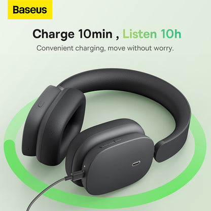 Manos libres Bluetooth Baseus Bowie H1, A2DP, ANC, Crema NGTW230202