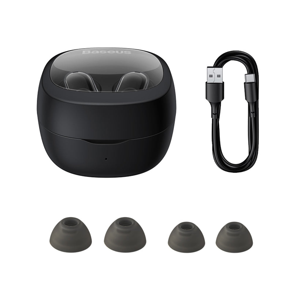 Handsfree Bluetooth Baseus Bowie WM02, TWS, Negro NGTW370201