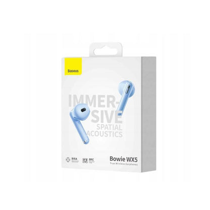 Handsfree Bluetooth Baseus Bowie WX5, TWS, Azul A00051000313-00