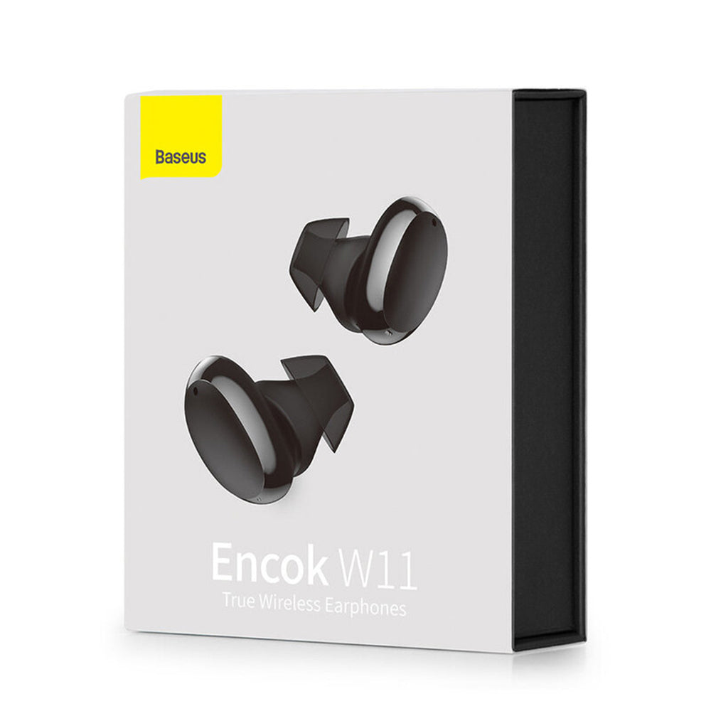 Auriculares Bluetooth Baseus Encok W11, TWS, Negro NGTW060001