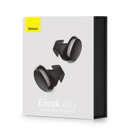 Auriculares Bluetooth Baseus Encok W11, TWS, Negro NGTW060001