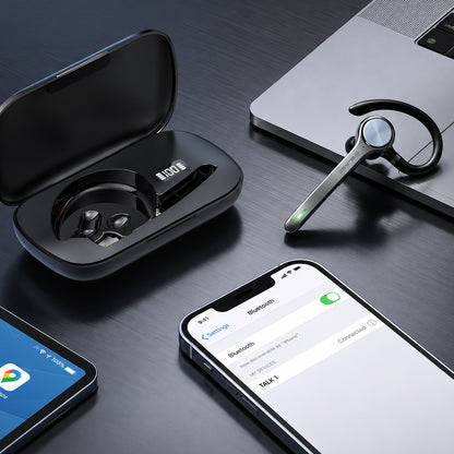 Manos libres Bluetooth Blavec Talk 1, MultiPoint, A2DP, Negro
