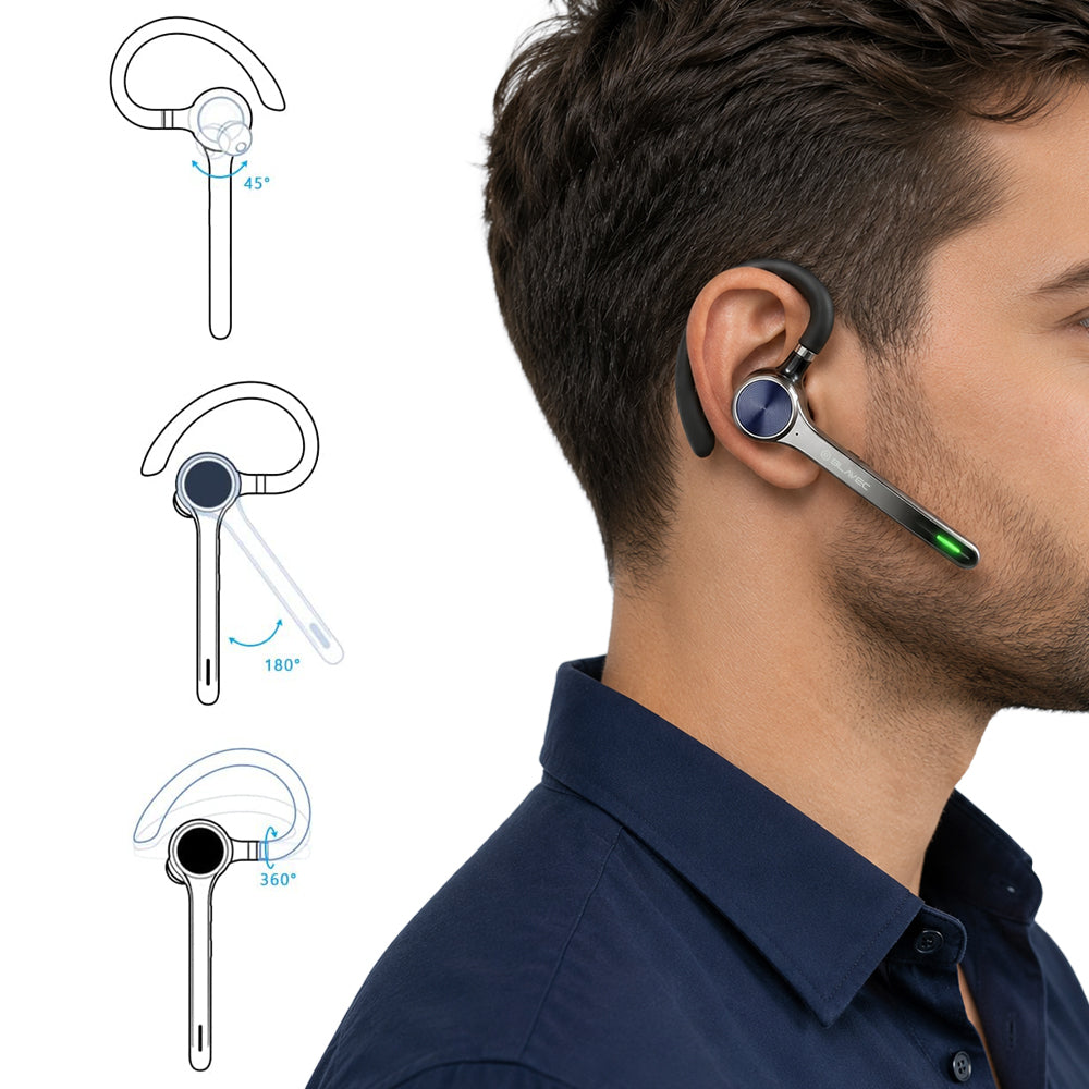 Manos libres Bluetooth Blavec Talk 1, MultiPoint, A2DP, Negro