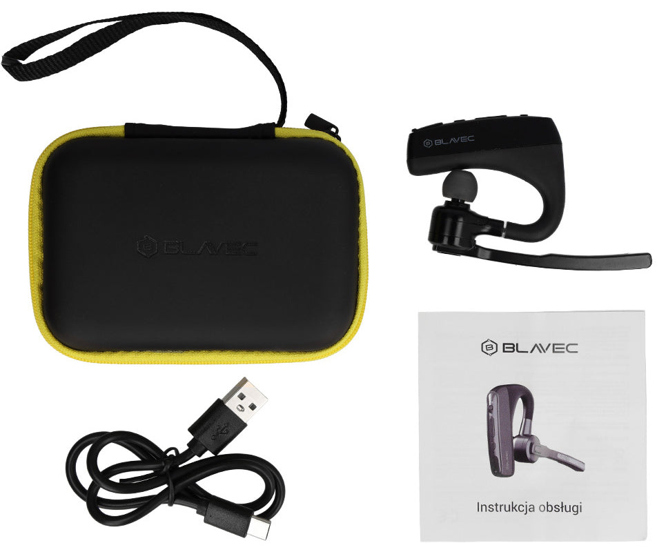 Manos libres Bluetooth Blavec Voyager 1, MultiPoint, A2DP, Negro