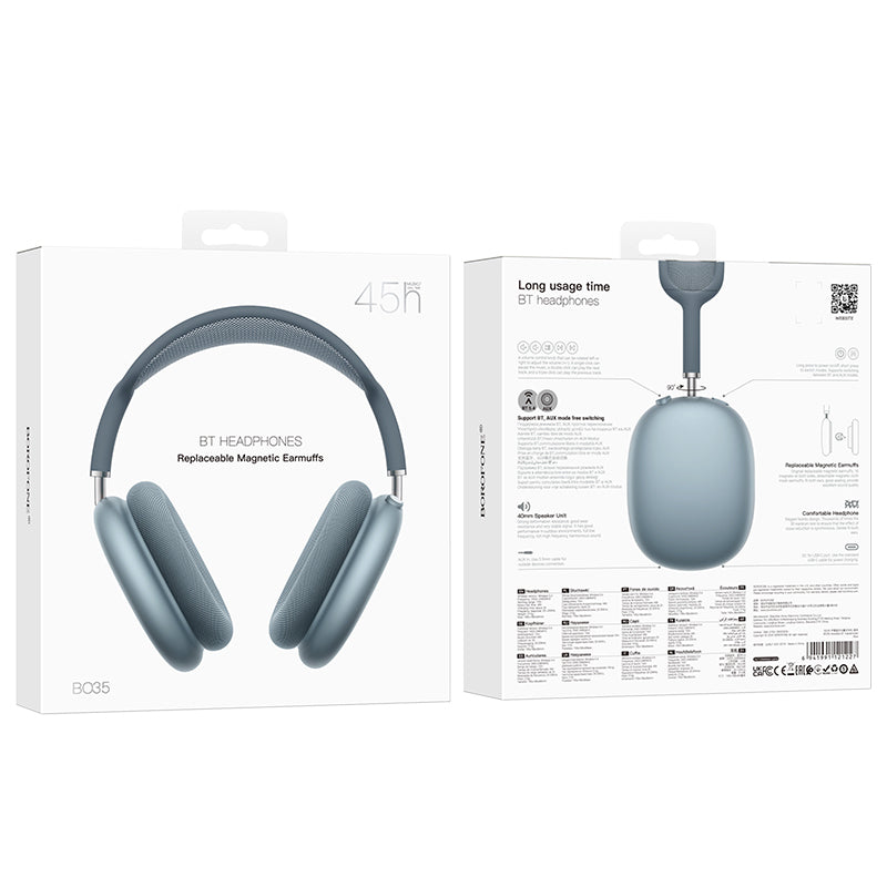 Manos libres Bluetooth Borofone BO35 Adorable, A2DP, Azul
