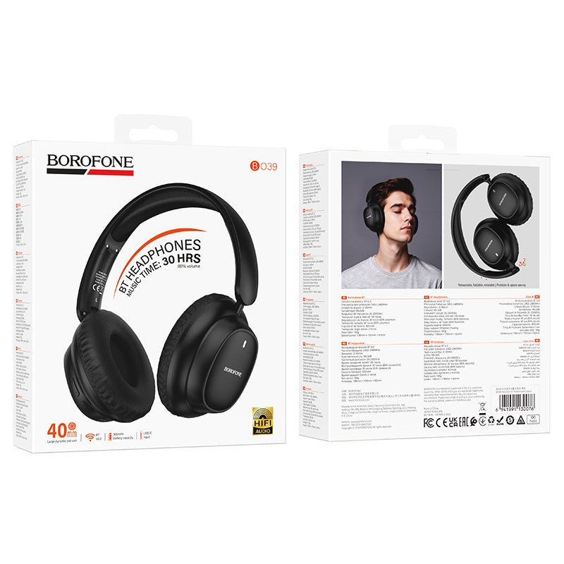 Manos libres Bluetooth Borofone BO39 Melotide, A2DP, negro