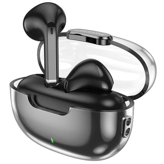 Manos libres Bluetooth Borofone BW46 Ice Flake, TWS, Negro