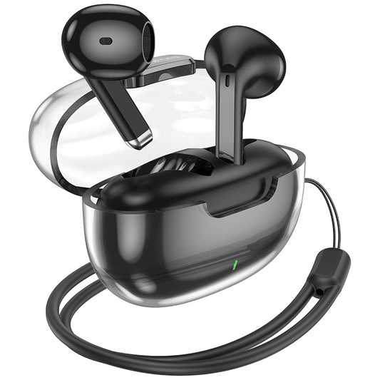 Manos libres Bluetooth Borofone BW46 Ice Flake, TWS, Negro