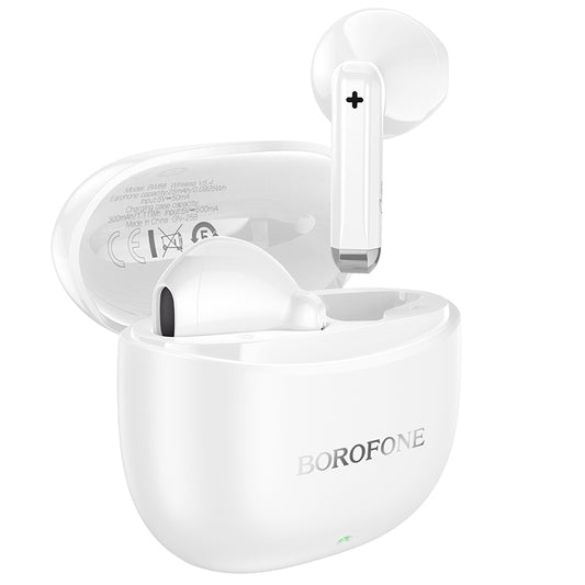 Manos libres Bluetooth Borofone BW88 Deep Rhyme, TWS, Blanco