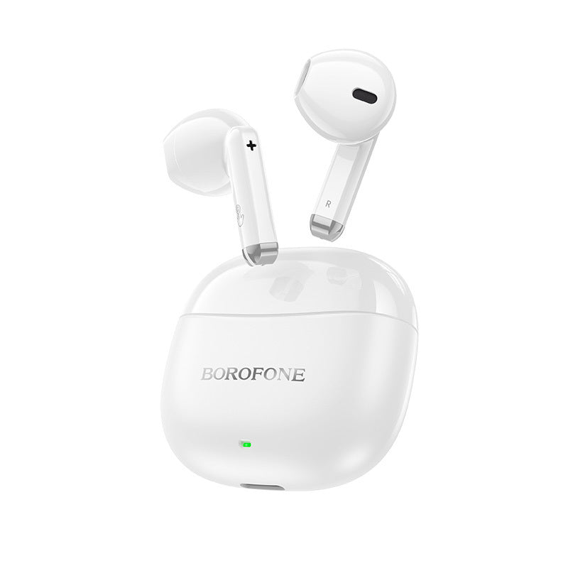 Manos libres Bluetooth Borofone BW88 Deep Rhyme, TWS, Blanco