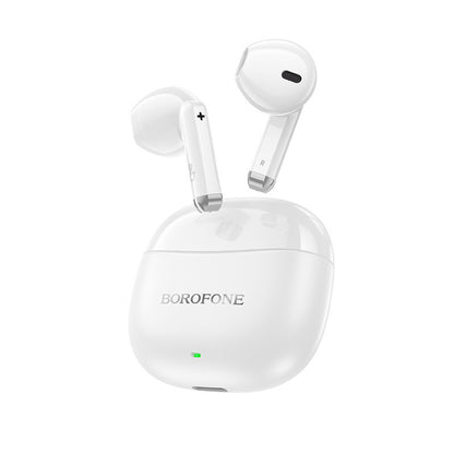 Manos libres Bluetooth Borofone BW88 Deep Rhyme, TWS, Blanco