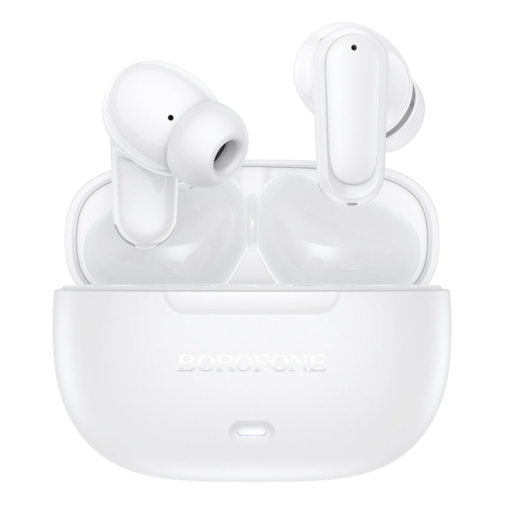 Manos libres Bluetooth Borofone BW96 Mellow, TWS, Blanco