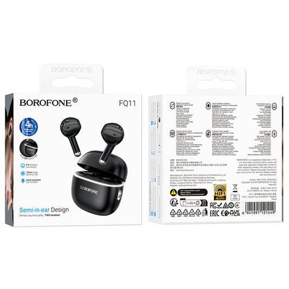 Manos libres Bluetooth Borofone FQ11 Sound, TWS, Negro