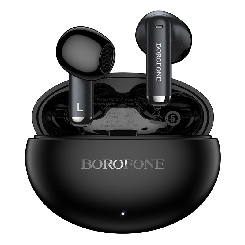 Manos libres Bluetooth Borofone FQ12 Nice, TWS, Negro