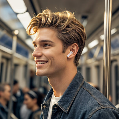 Manos libres Bluetooth Borofone FQ7 Treasure, TWS, ANC, MultiPoint, Blanco