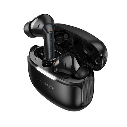 Manos libres Bluetooth Borofone FQ9 Plus Peaceful, TWS, ANC, Negro