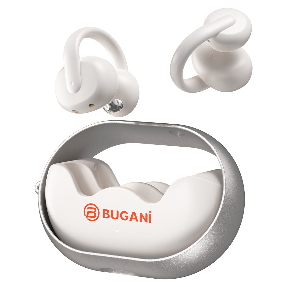 Manos libres Bluetooth Bugani Clip B21, TWS, Blanco
