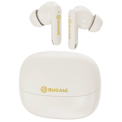 Manos libres Bluetooth Bugani Freebuds B20, TWS, ANC, Crema Claro