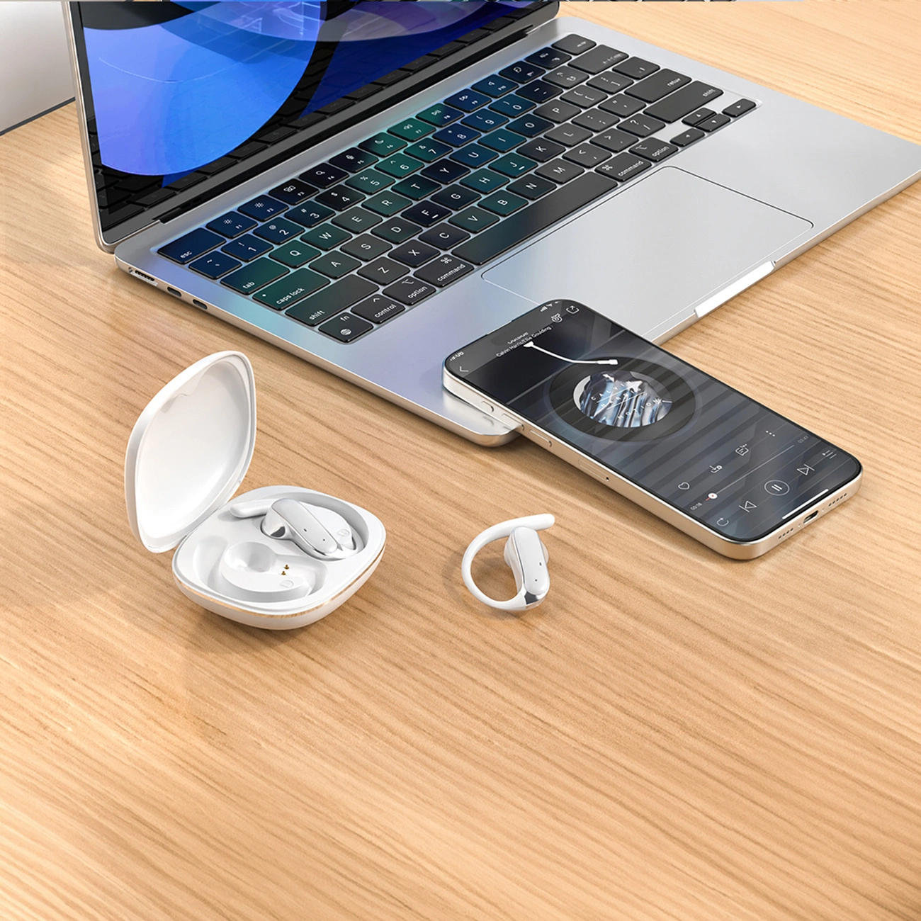 Manos libres Bluetooth Dudao U17Z, TWS, Blanco